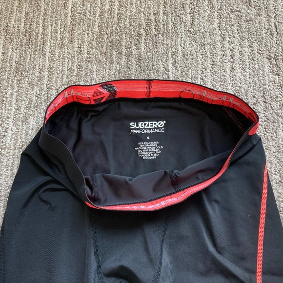 Men's Small Ethika Subzero Performance 3/4 Length Compression Pants Tights Black - Picture 2 of 3